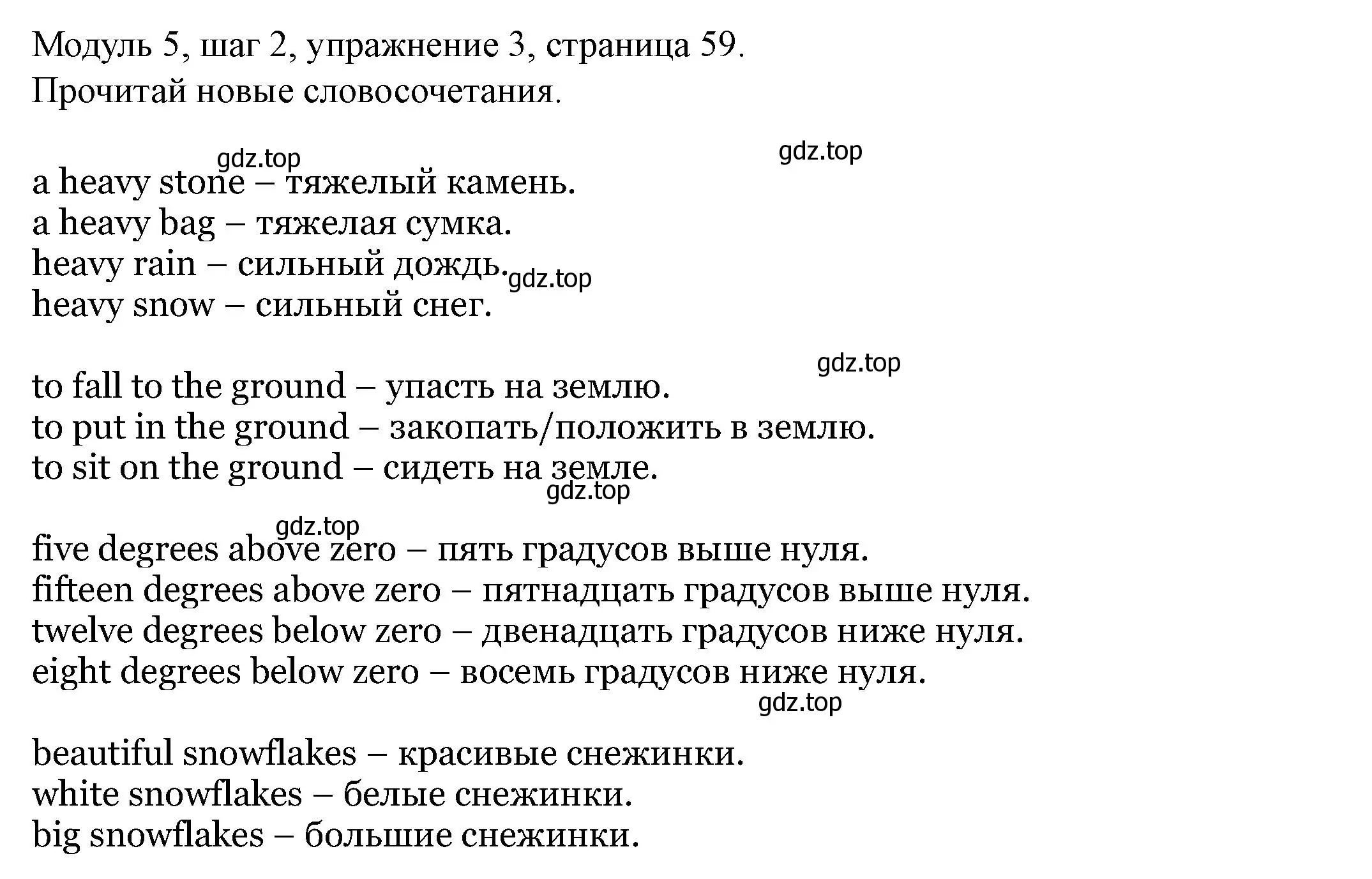 Решение номер 3 (страница 59) гдз по английскому языку 6 класс Афанасьева, Михеева, учебник 2 часть