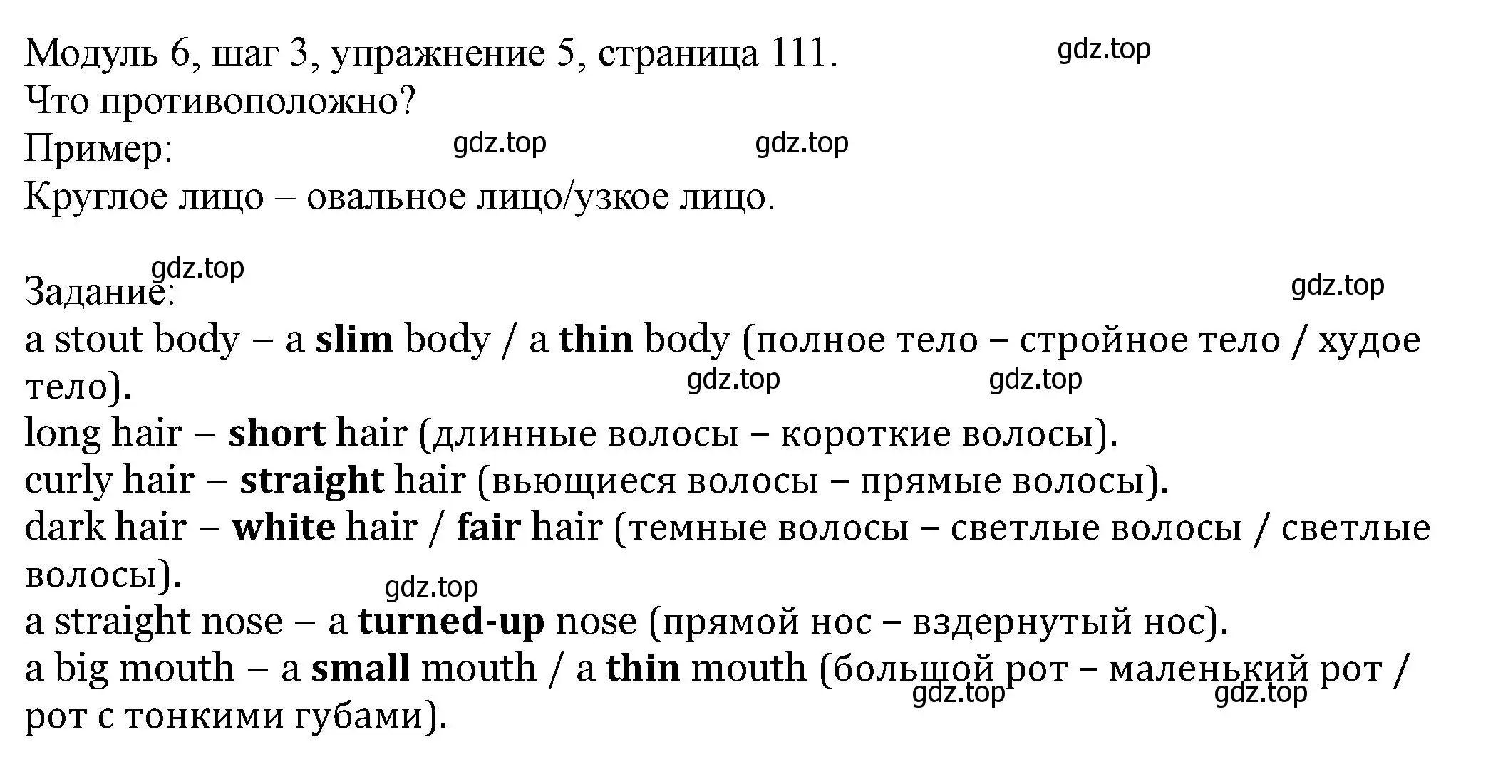 Решение номер 5 (страница 111) гдз по английскому языку 6 класс Афанасьева, Михеева, учебник 2 часть