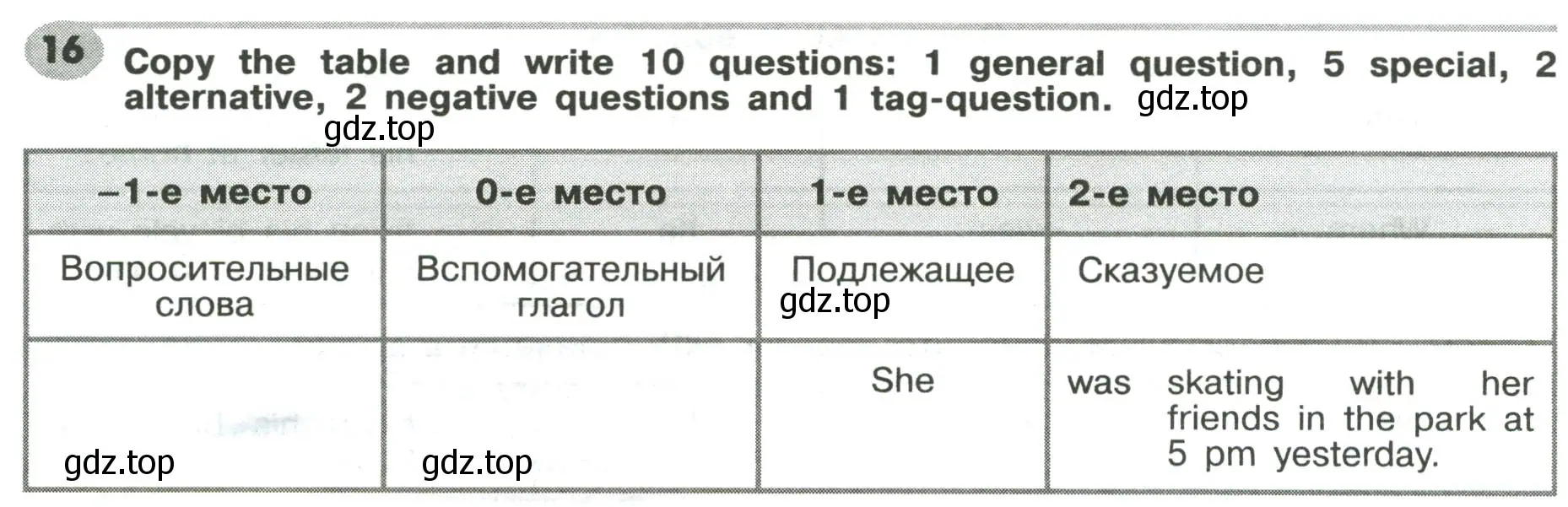 Условие номер 16 (страница 74) гдз по английскому языку 6 класс Тимофеева, грамматический тренажёр