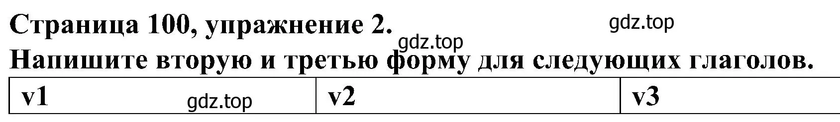 Решение номер 2 (страница 100) гдз по английскому языку 6 класс Тимофеева, грамматический тренажёр