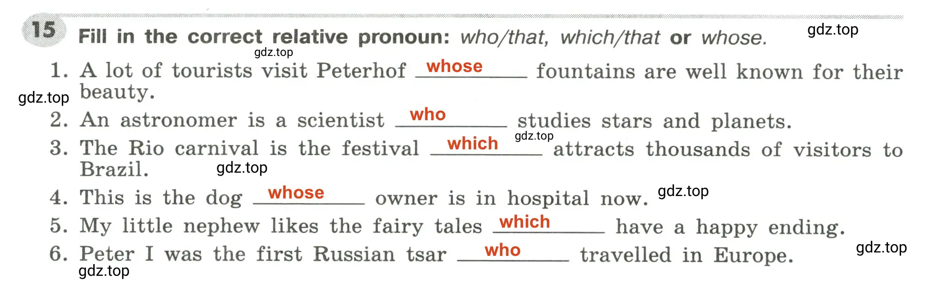 Решение 2. номер 15 (страница 41) гдз по английскому языку 6 класс Тимофеева, грамматический тренажёр