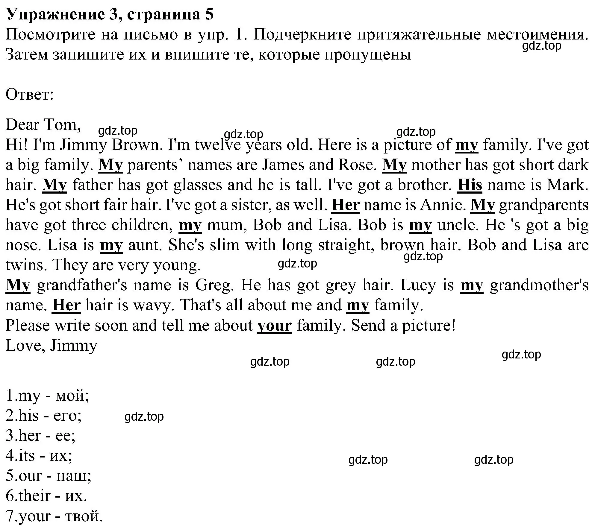 Решение номер 3 (страница 5) гдз по английскому языку 6 класс Ваулина, Дули, рабочая тетрадь