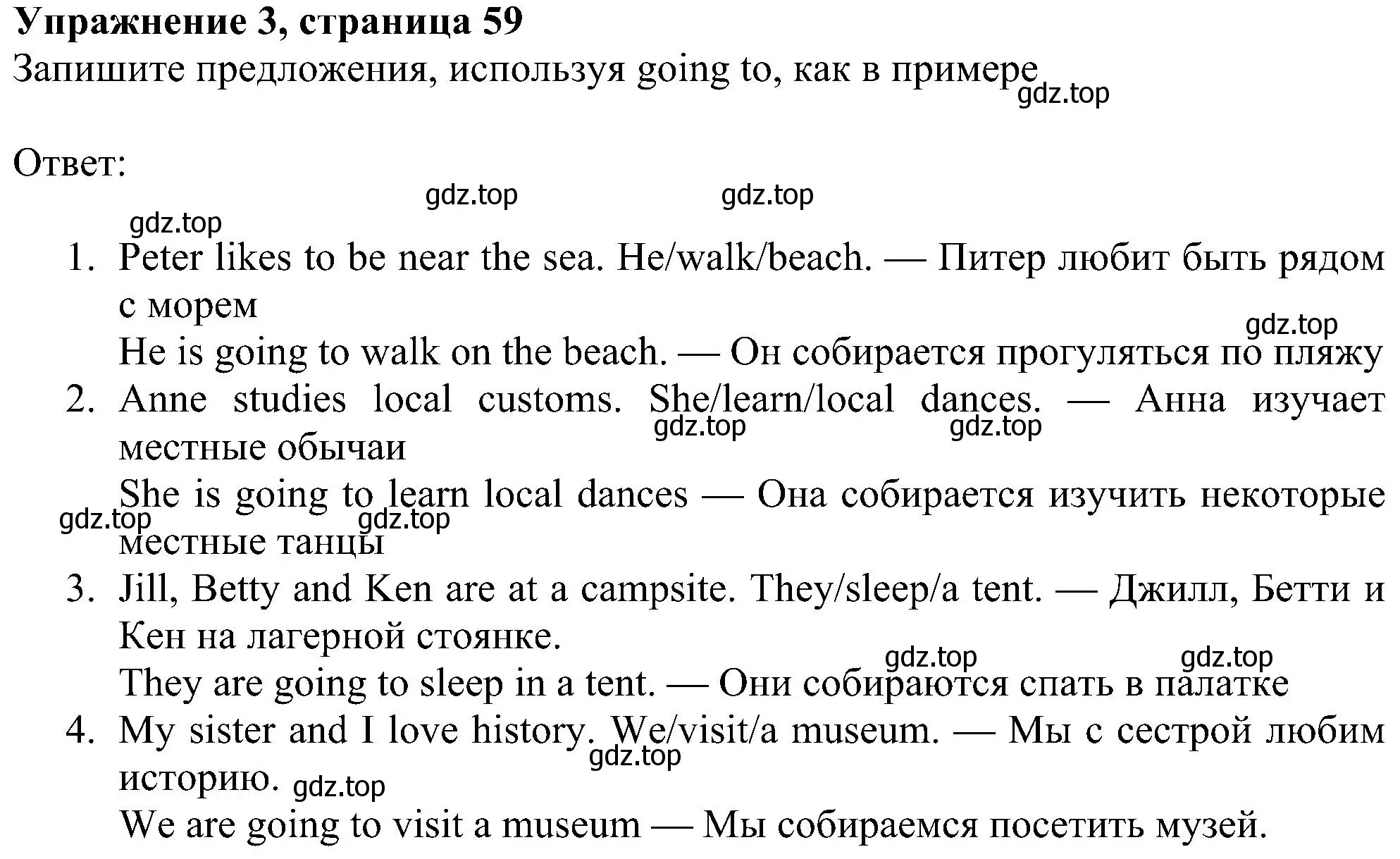 Решение номер 3 (страница 59) гдз по английскому языку 6 класс Ваулина, Дули, рабочая тетрадь