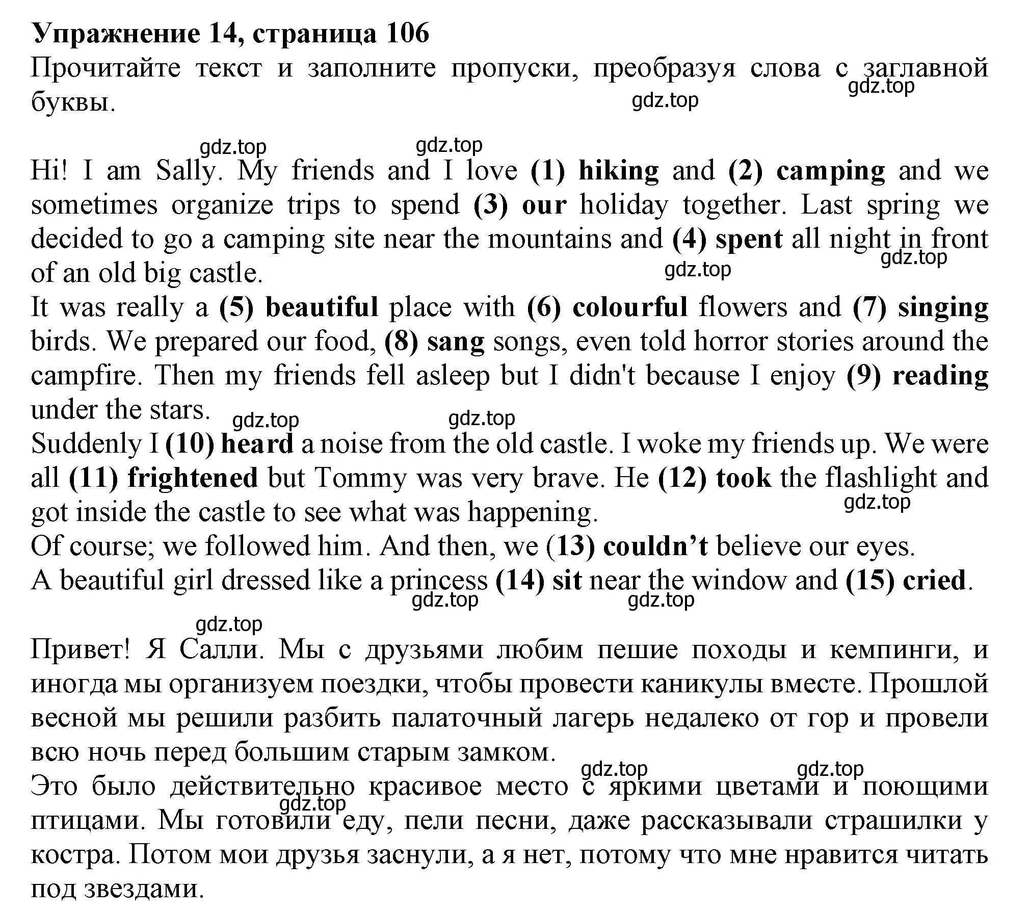 Решение номер 14 (страница 106) гдз по английскому языку 6 класс Ваулина, Подоляко, тренировочные упражнения в формате ГИА