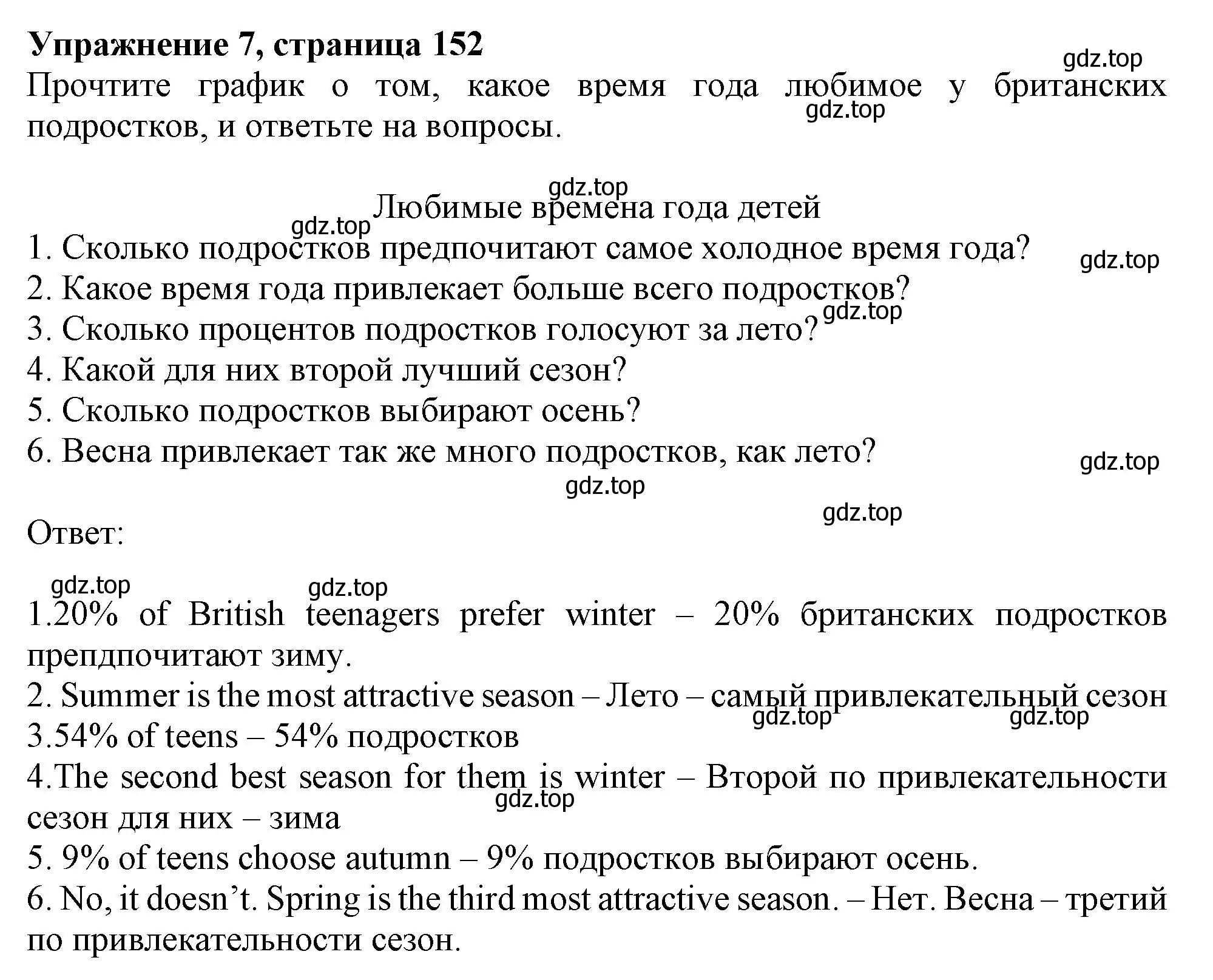 Решение номер 7 (страница 152) гдз по английскому языку 6 класс Ваулина, Подоляко, тренировочные упражнения в формате ГИА