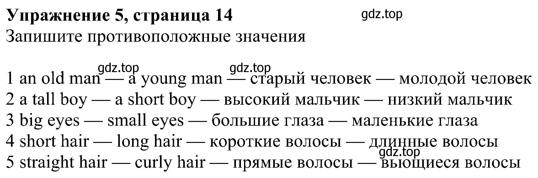 Решение номер 5 (страница 14) гдз по английскому языку 6 класс Ваулина, Дули, учебник