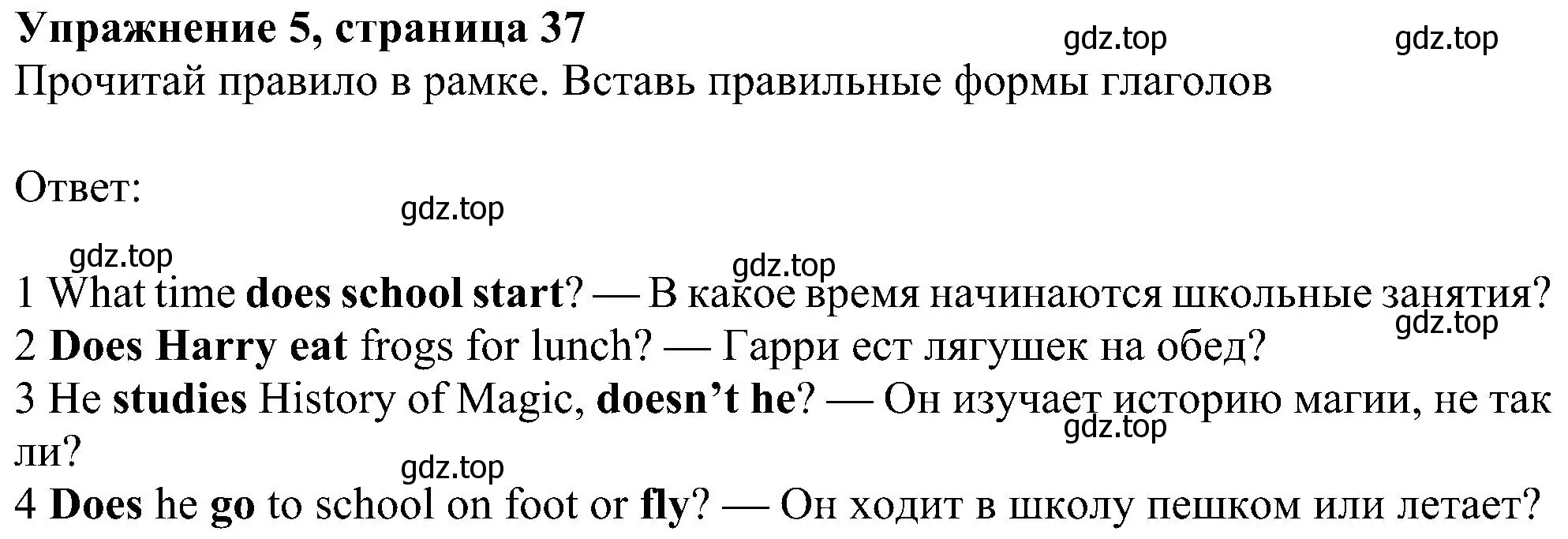 Решение номер 5 (страница 37) гдз по английскому языку 6 класс Ваулина, Дули, учебник