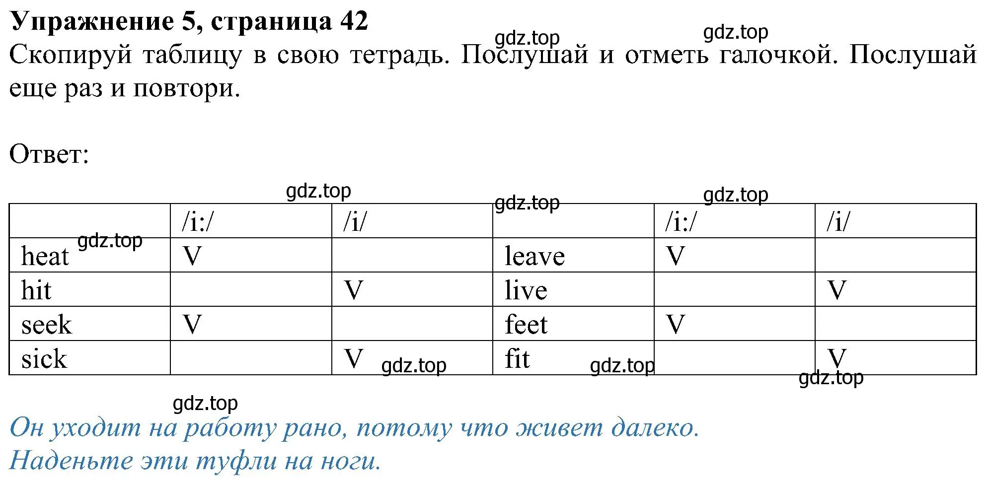 Решение номер 5 (страница 42) гдз по английскому языку 6 класс Ваулина, Дули, учебник