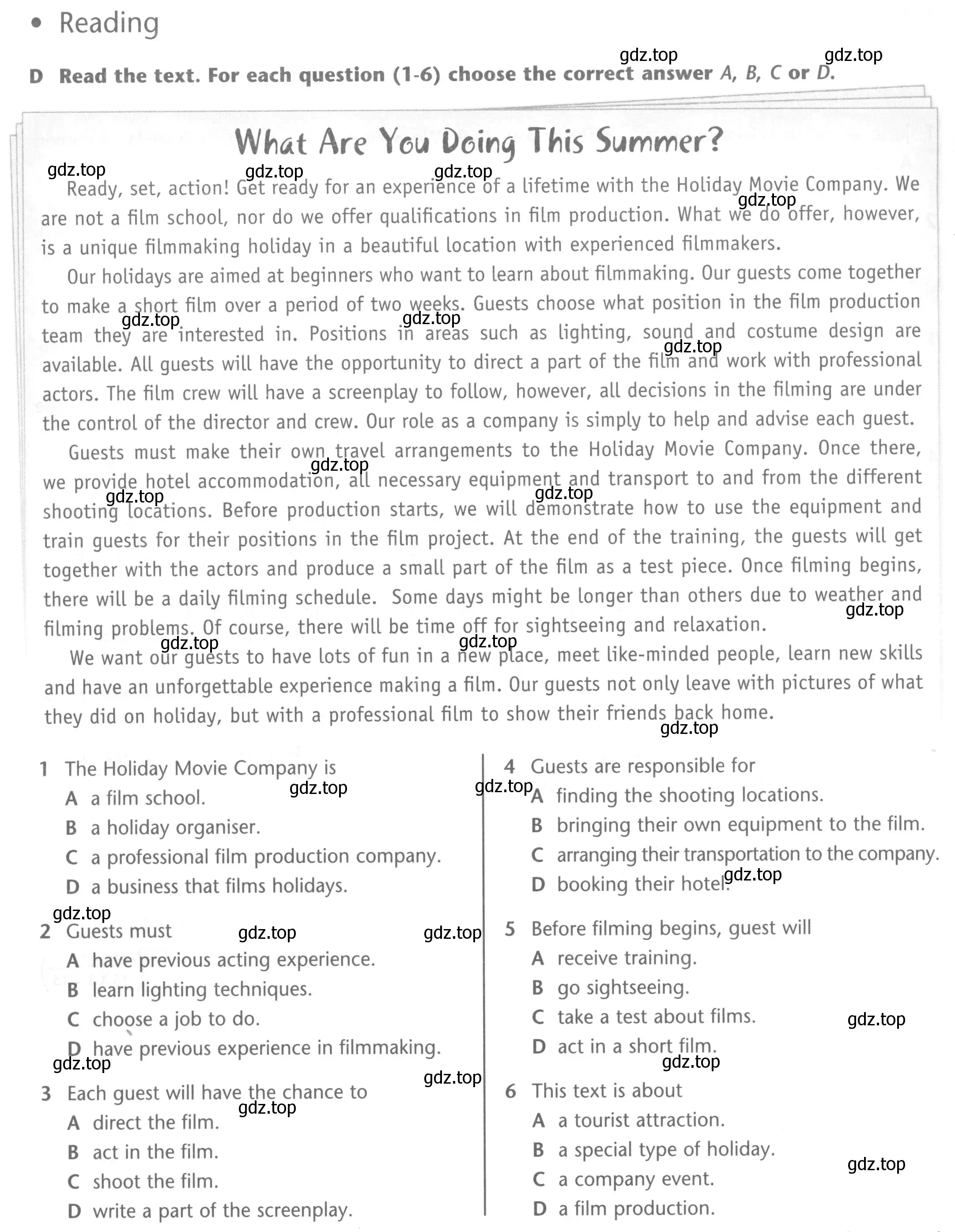 Условие  d (страница 22) гдз по английскому языку 6 класс Баранова, Дули, контрольные задания