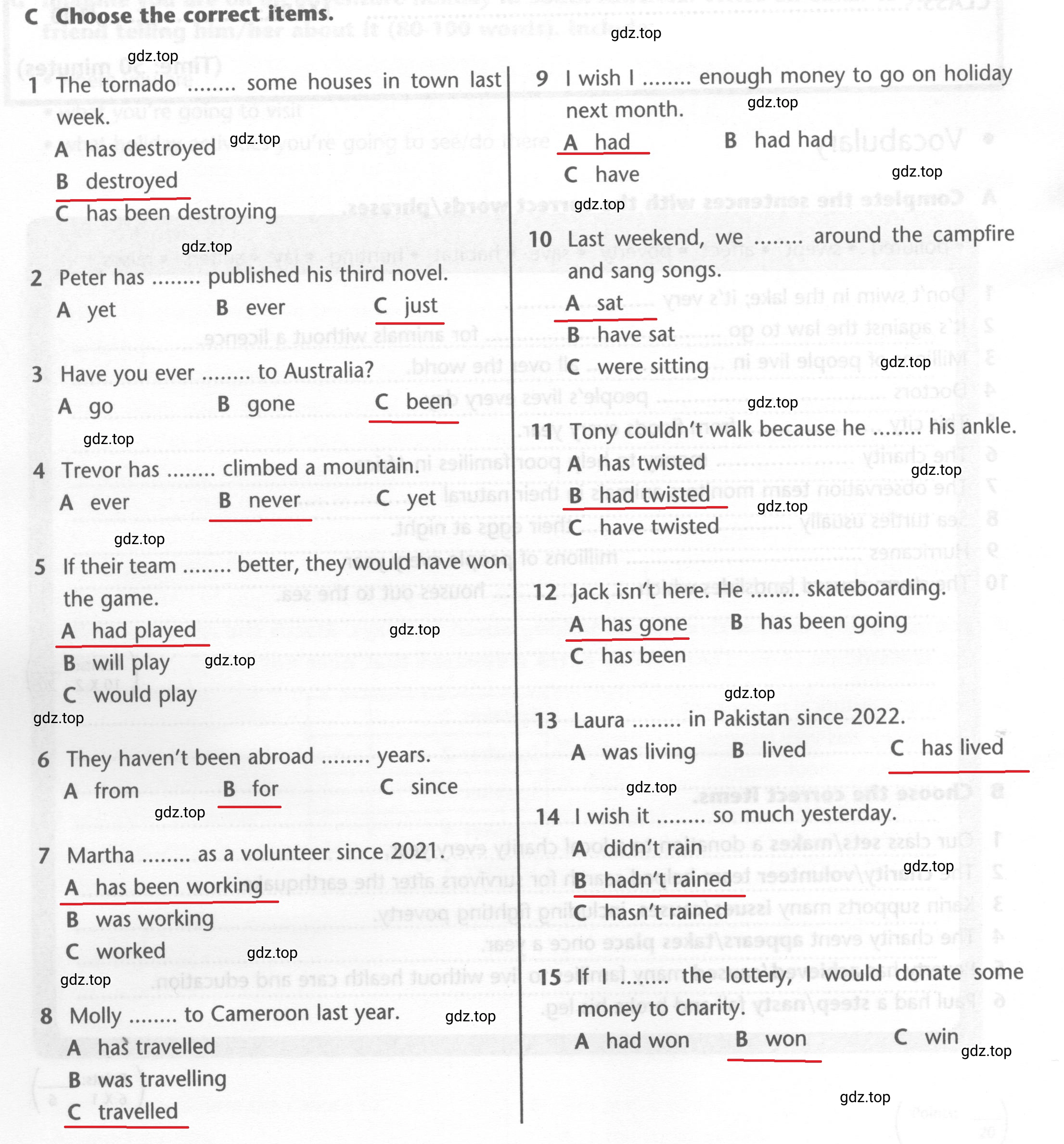 Решение 2.  c (страница 26) гдз по английскому языку 6 класс Баранова, Дули, контрольные задания