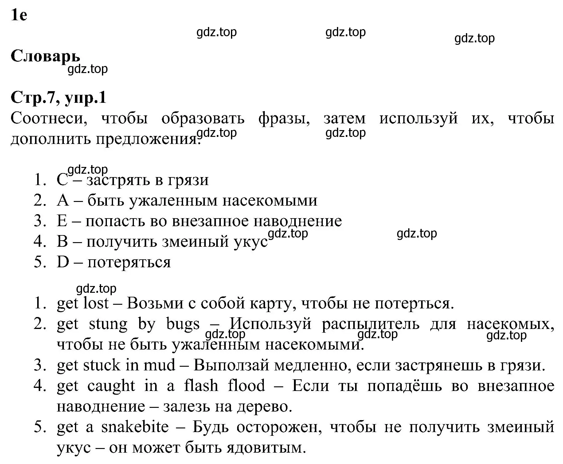 Решение номер 1 (страница 7) гдз по английскому языку 6 класс Баранова, Мильруд, рабочая тетрадь