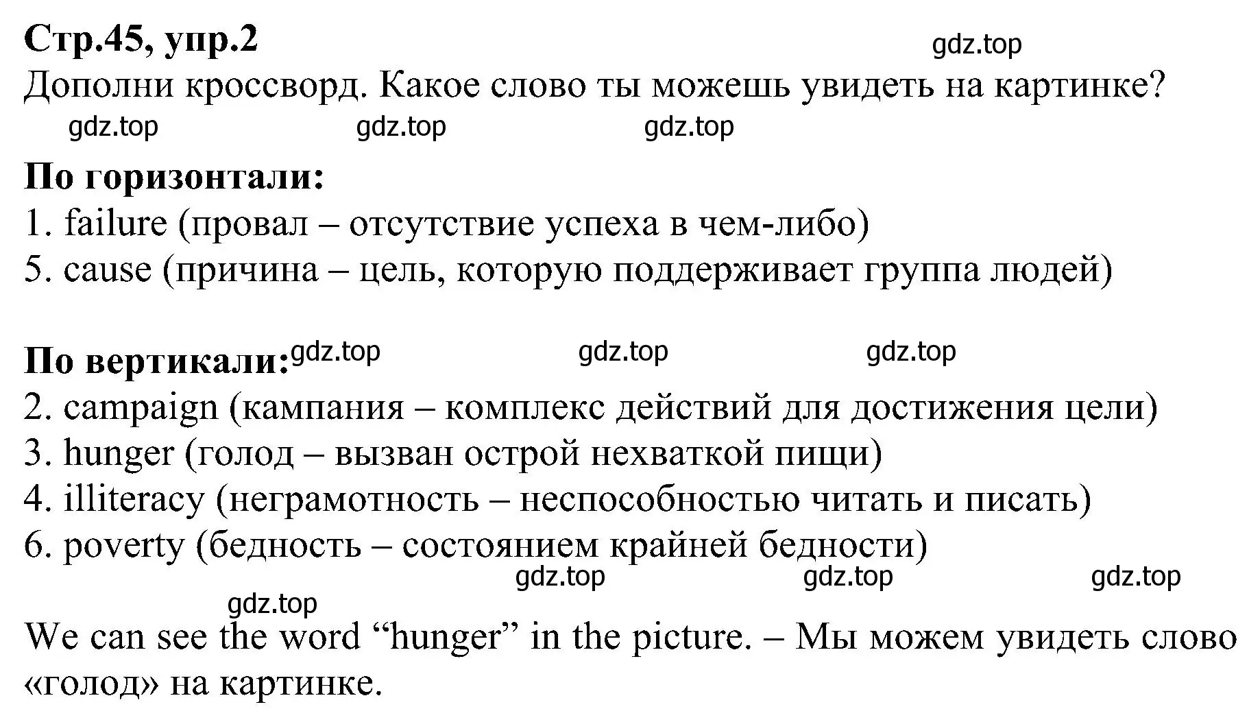 Решение номер 2 (страница 45) гдз по английскому языку 6 класс Баранова, Мильруд, рабочая тетрадь