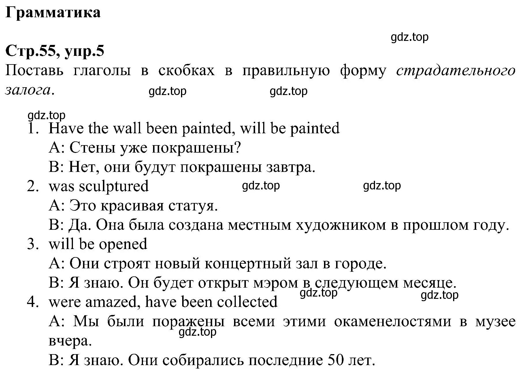 Решение номер 5 (страница 55) гдз по английскому языку 6 класс Баранова, Мильруд, рабочая тетрадь