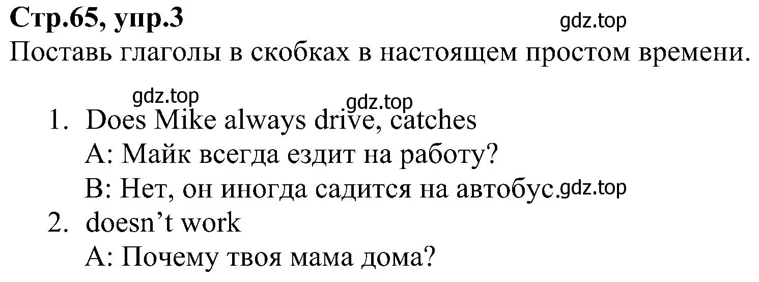 Решение номер 3 (страница 65) гдз по английскому языку 6 класс Баранова, Мильруд, рабочая тетрадь