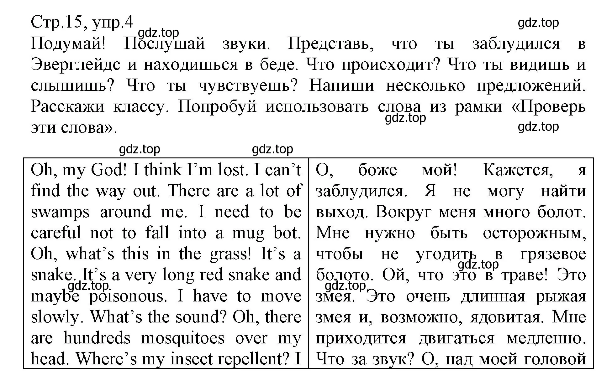 Решение номер 4 (страница 15) гдз по английскому языку 6 класс Баранова, Дули, учебник