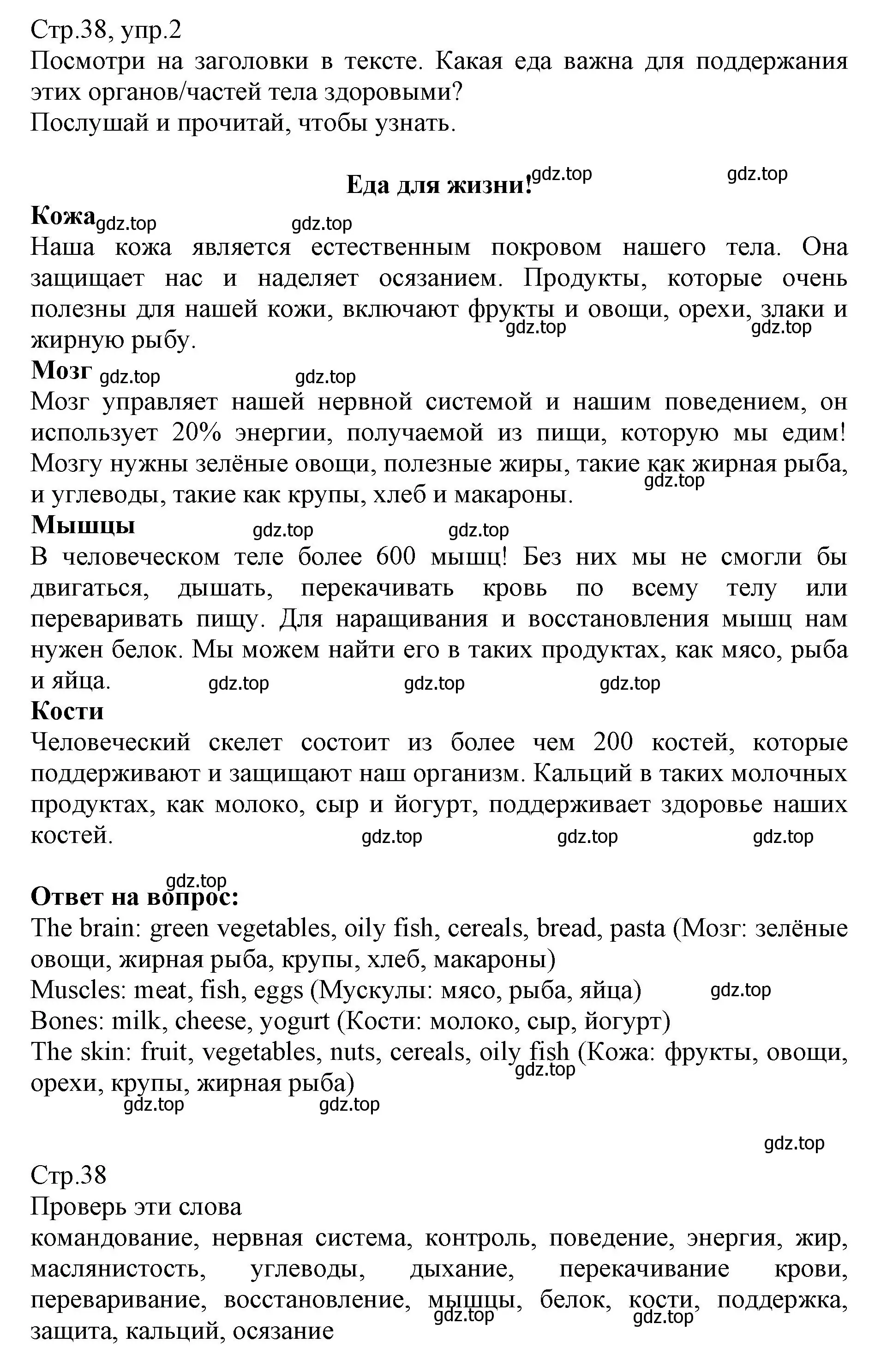 Решение номер 2 (страница 38) гдз по английскому языку 6 класс Баранова, Дули, учебник