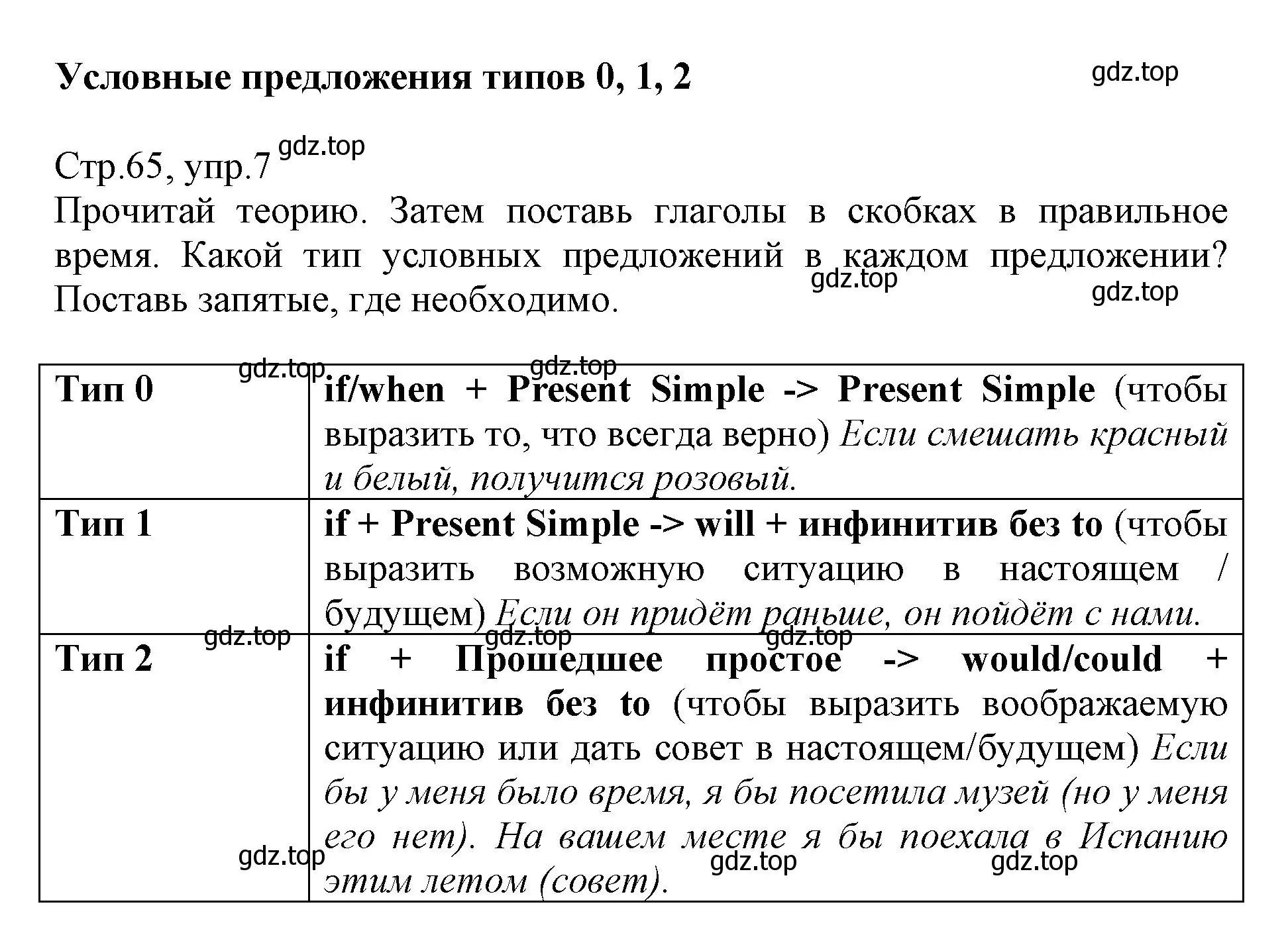 Решение номер 7 (страница 65) гдз по английскому языку 6 класс Баранова, Дули, учебник