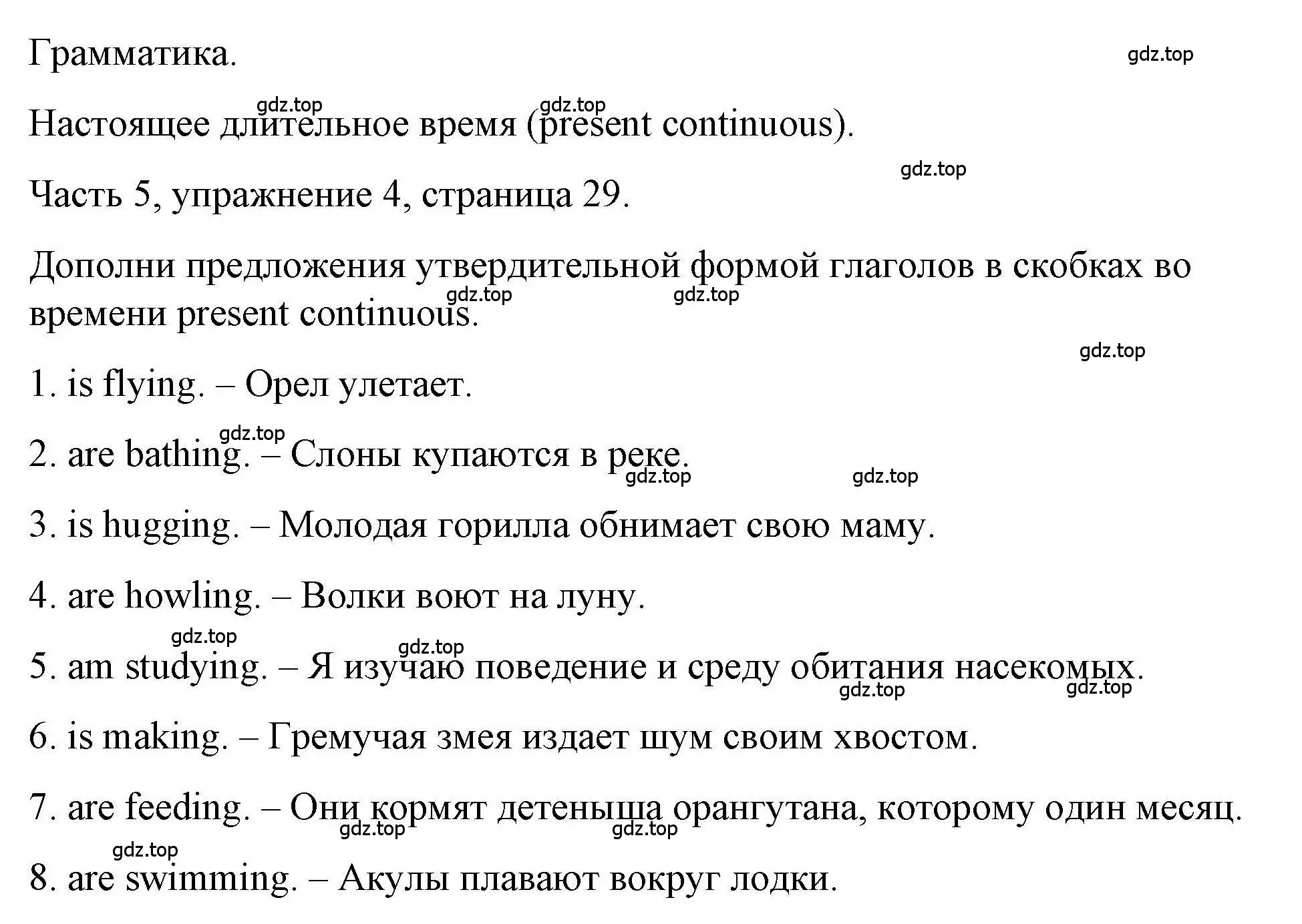 Решение номер 4 (страница 29) гдз по английскому языку 6 класс Тетина, Титова, тесты