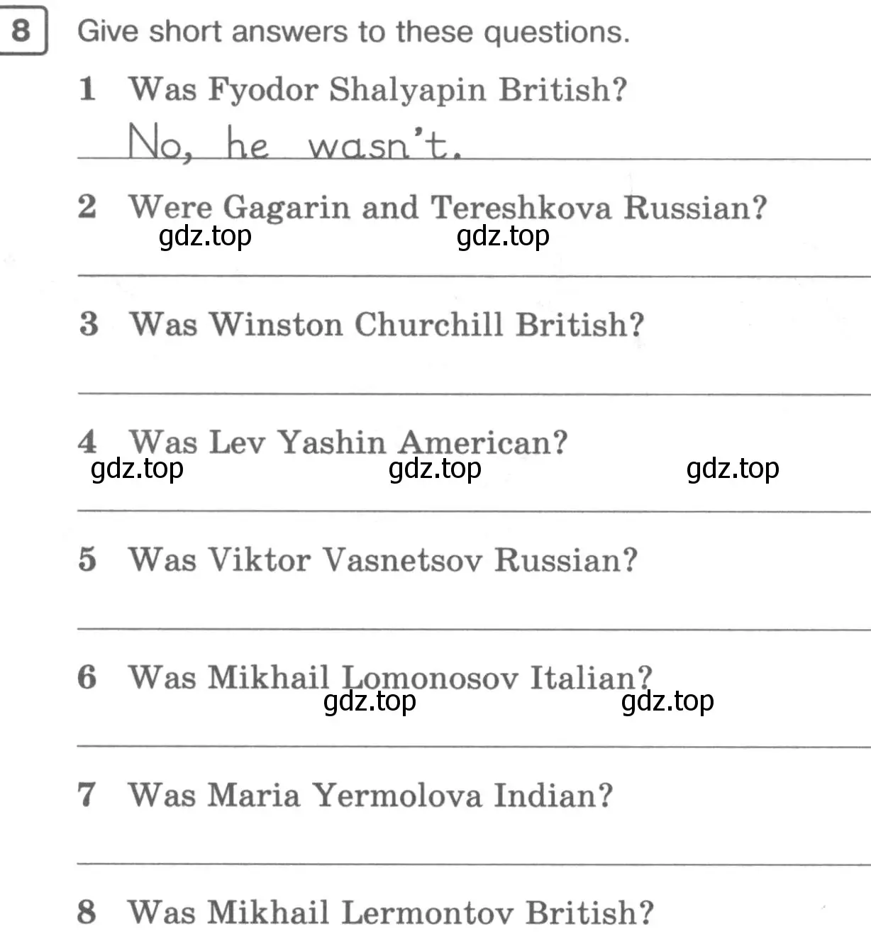 Условие номер 8 (страница 92) гдз по английскому языку 6 класс Вербицкая, рабочая тетрадь