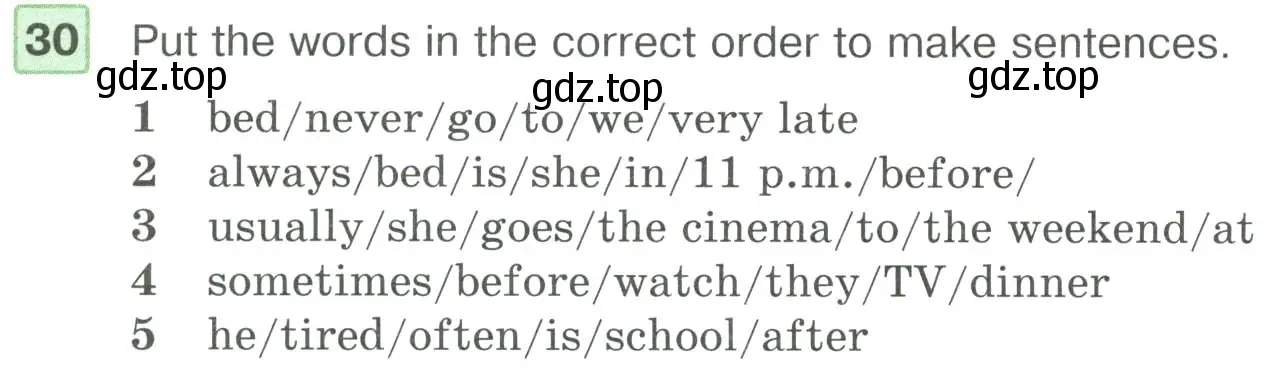 Условие номер 30 (страница 22) гдз по английскому языку 6 класс Вербицкая, Гаярделли, учебник 1 часть