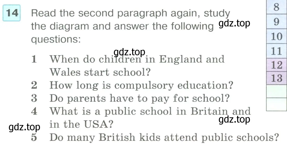 Условие номер 14 (страница 19) гдз по английскому языку 6 класс Вербицкая, Гаярделли, учебник 2 часть