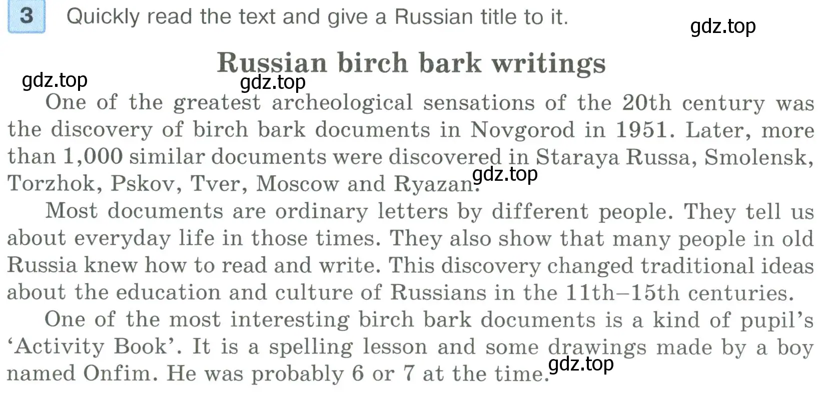 Условие номер 3 (страница 83) гдз по английскому языку 6 класс Вербицкая, Гаярделли, учебник 1 часть