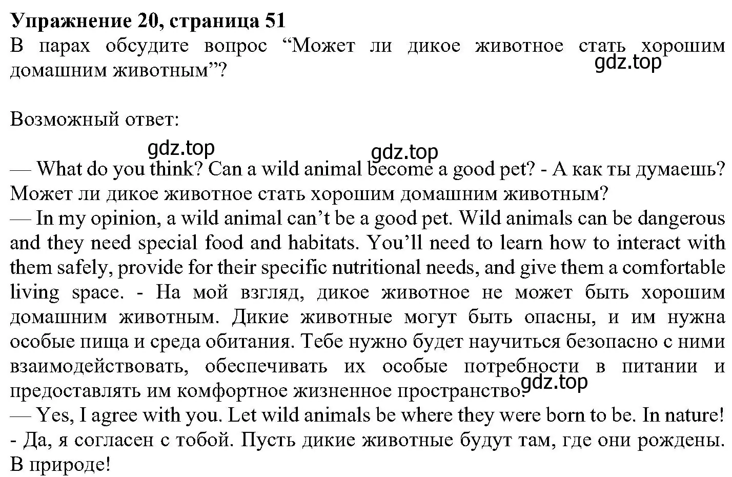 Решение номер 20 (страница 51) гдз по английскому языку 6 класс Вербицкая, Гаярделли, учебник 1 часть