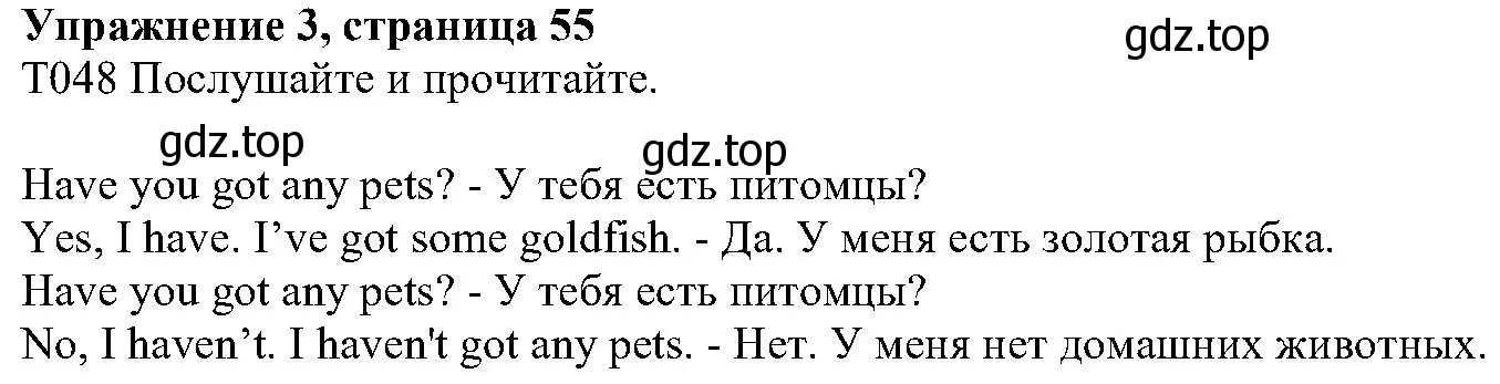 Решение номер 3 (страница 55) гдз по английскому языку 6 класс Вербицкая, Гаярделли, учебник 1 часть