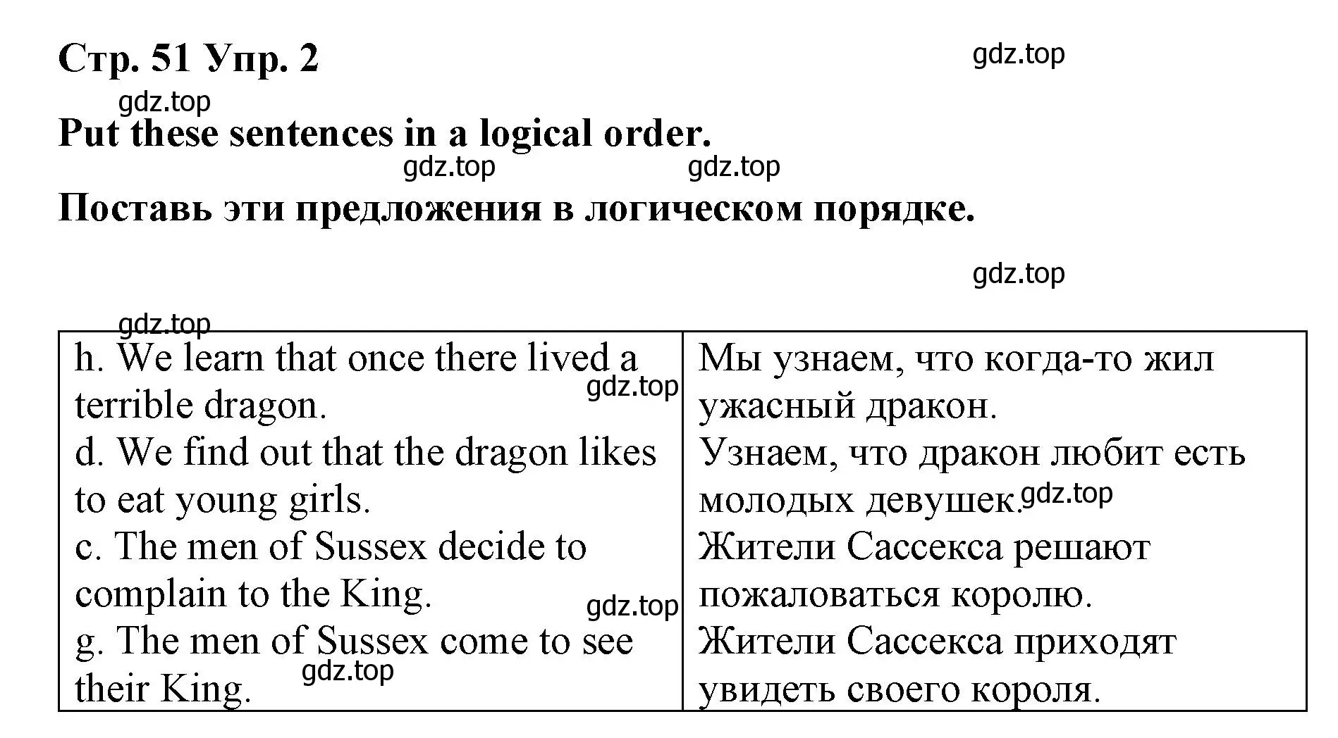 Решение номер 2 (страница 51) гдз по английскому языку 7 класс Афанасьева, Михеева, книга для чтения