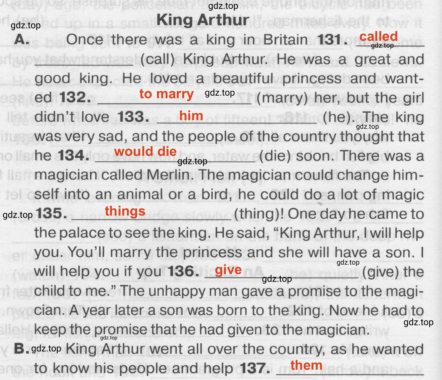 Решение 2.  King Arthur (страница 104) гдз по английскому языку 7 класс Комиссаров, тренировочные упражнения в формате ОГЭ