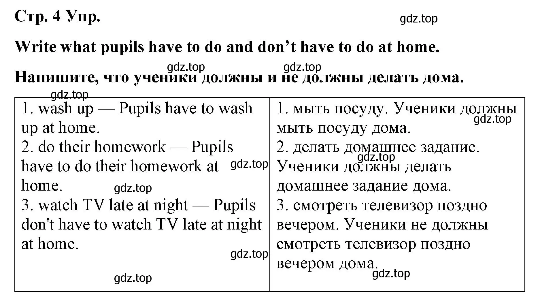 Решение номер 4 (страница 4) гдз по английскому языку 7 класс Афанасьева, Михеева, лексико-грамматический практикум