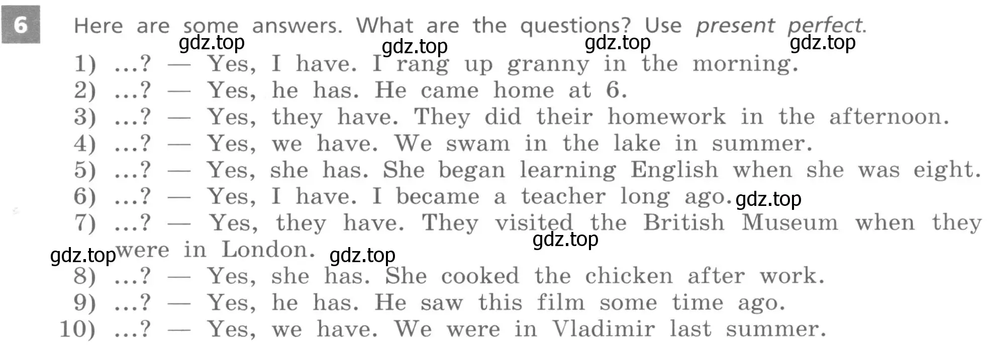 Условие номер 6 (страница 73) гдз по английскому языку 7 класс Афанасьева, Михеева, учебник 1 часть