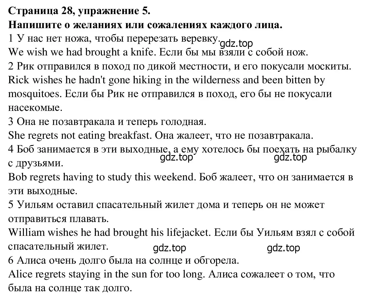 Решение номер 5 (страница 28) гдз по английскому языку 7 класс Баранова, Дули, рабочая тетрадь