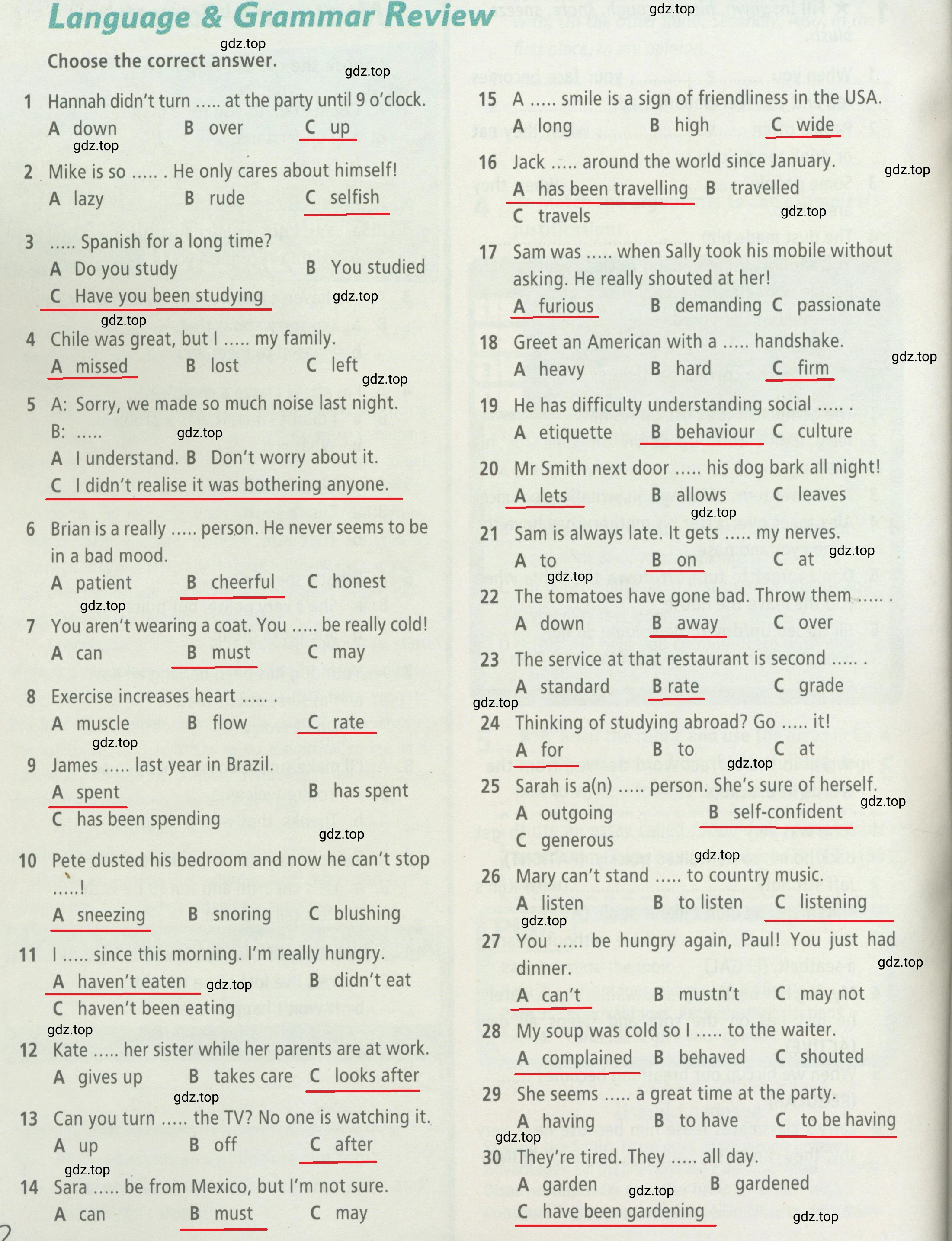 Решение 2.  Language & Grammar Review (страница 52) гдз по английскому языку 7 класс Баранова, Дули, рабочая тетрадь