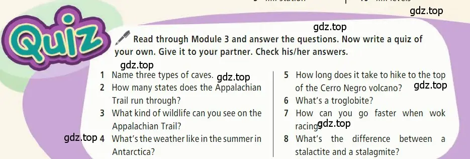 Условие Quiz (страница 57) гдз по английскому языку 7 класс Баранова, Дули, учебник