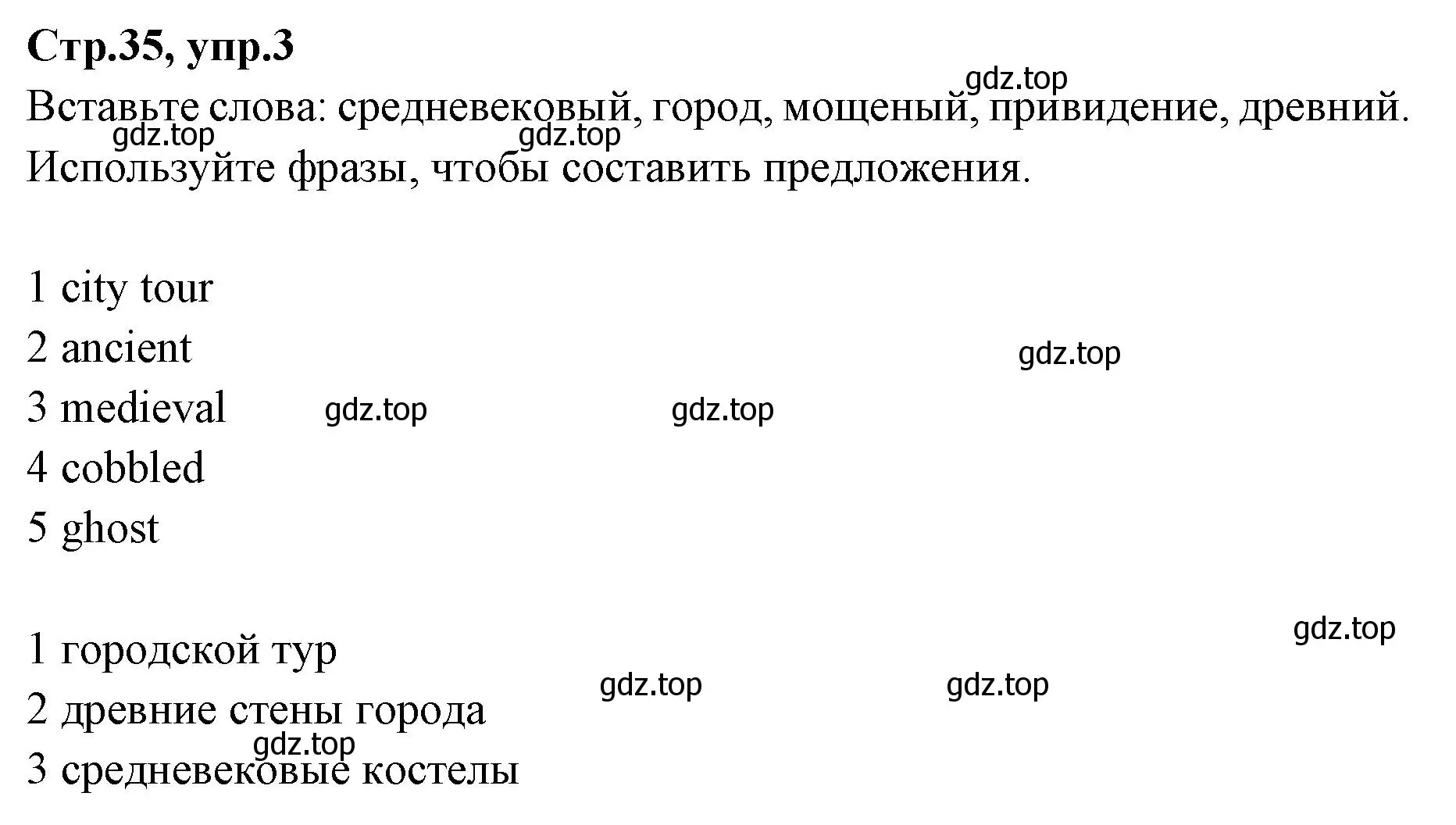 Решение номер 3 (страница 35) гдз по английскому языку 7 класс Баранова, Дули, учебник