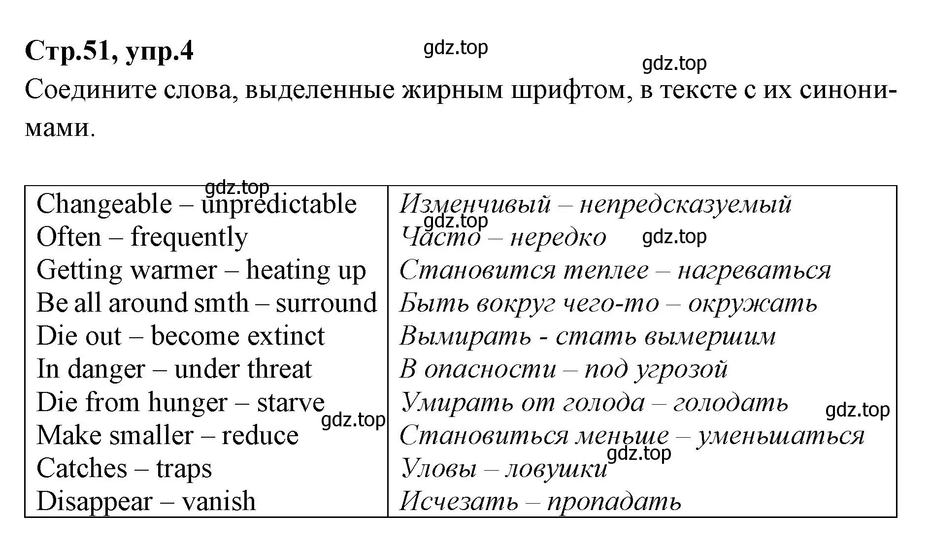 Решение номер 4 (страница 51) гдз по английскому языку 7 класс Баранова, Дули, учебник