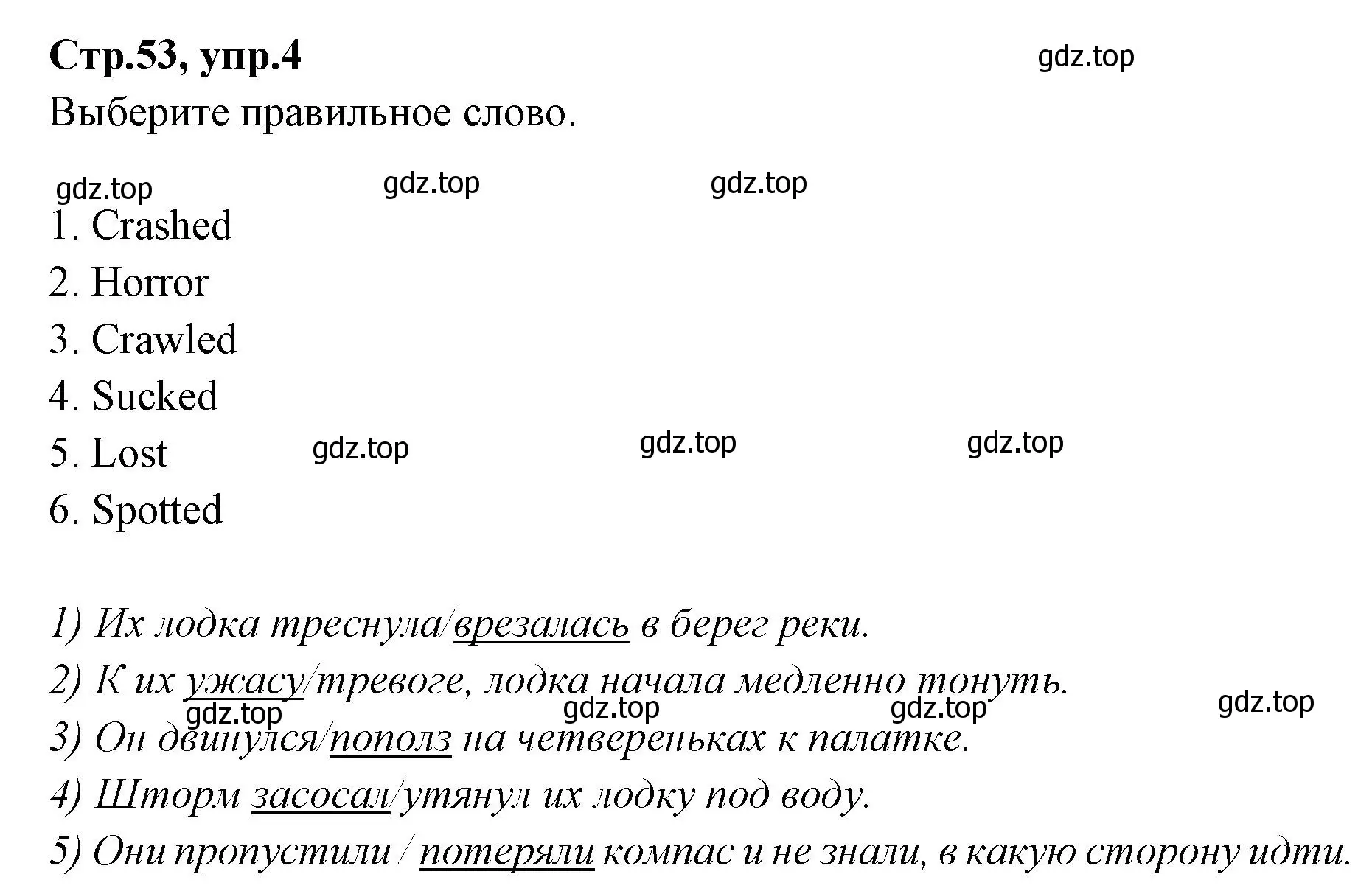 Решение номер 4 (страница 53) гдз по английскому языку 7 класс Баранова, Дули, учебник