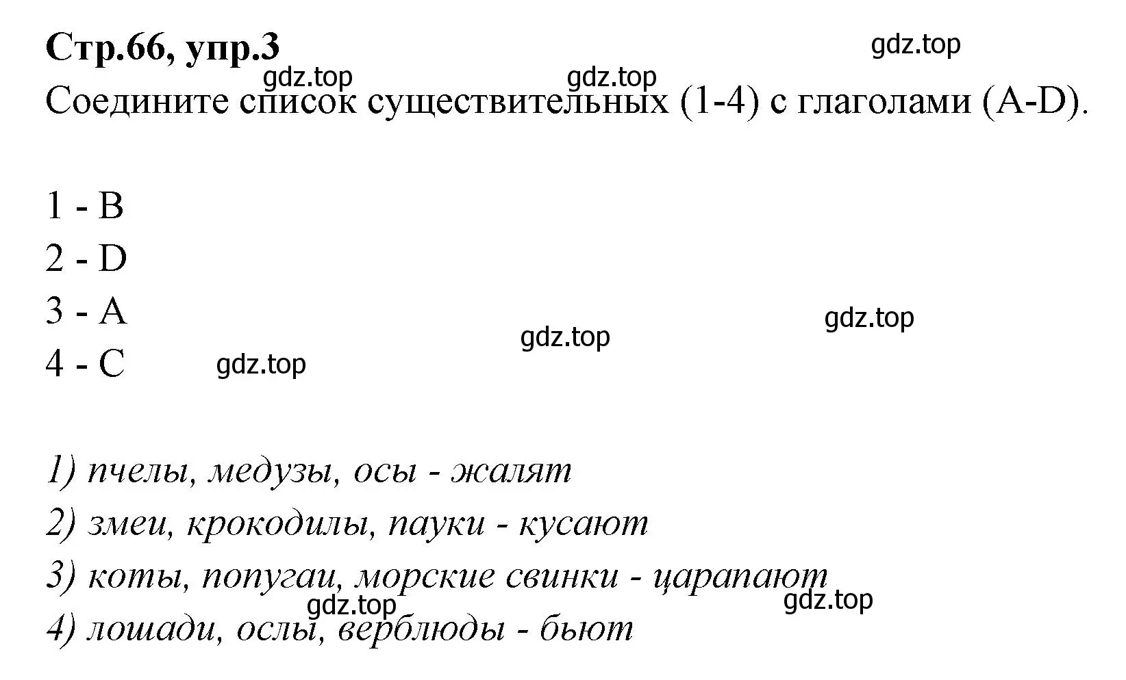 Решение номер 3 (страница 66) гдз по английскому языку 7 класс Баранова, Дули, учебник