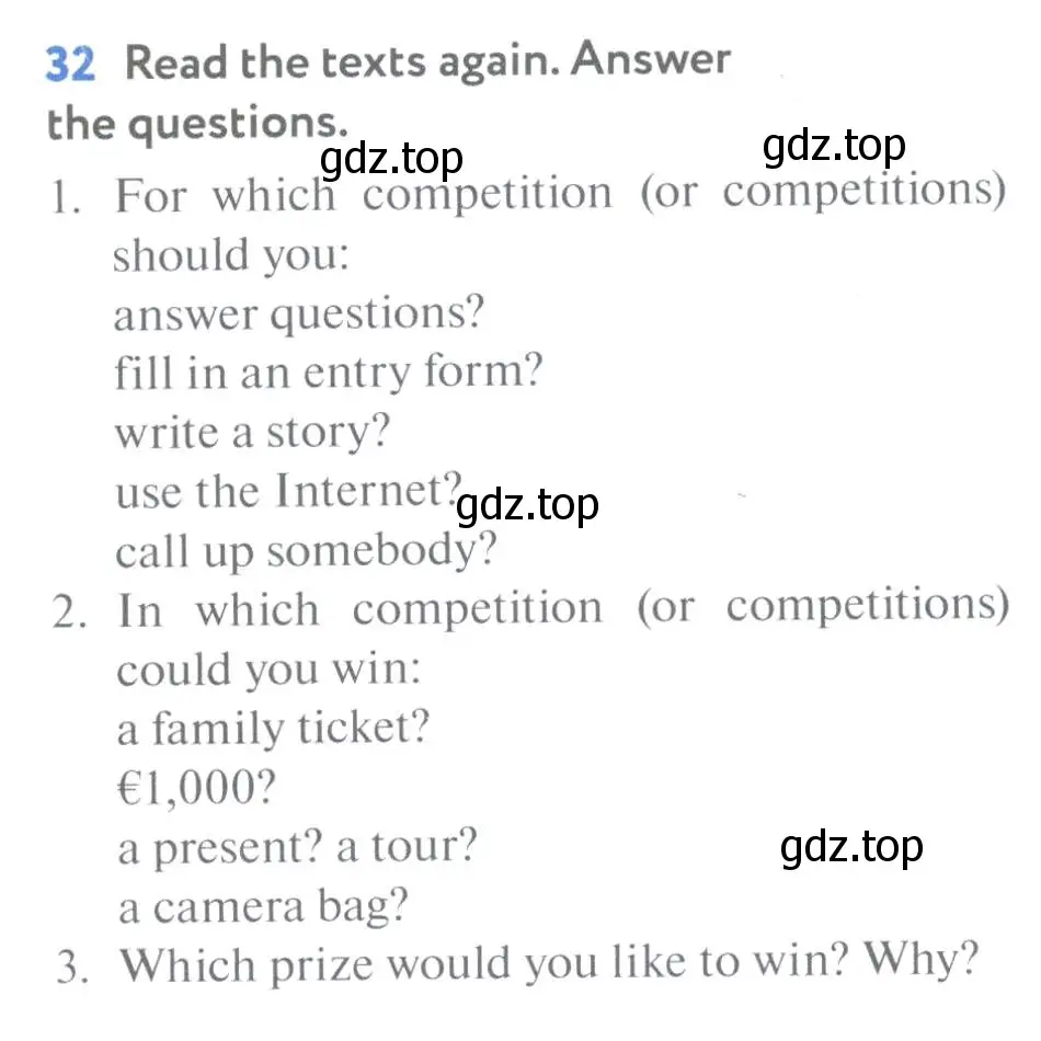 Условие номер 32 (страница 15) гдз по английскому языку 7 класс Биболетова, Трубанева, учебник