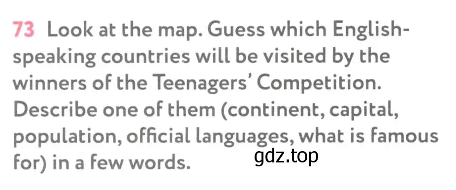 Условие номер 73 (страница 52) гдз по английскому языку 7 класс Биболетова, Трубанева, учебник