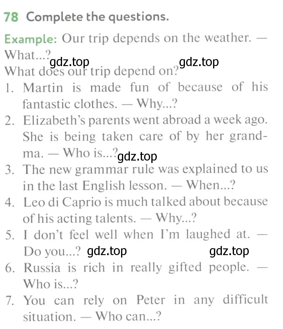 Условие номер 78 (страница 79) гдз по английскому языку 7 класс Биболетова, Трубанева, учебник