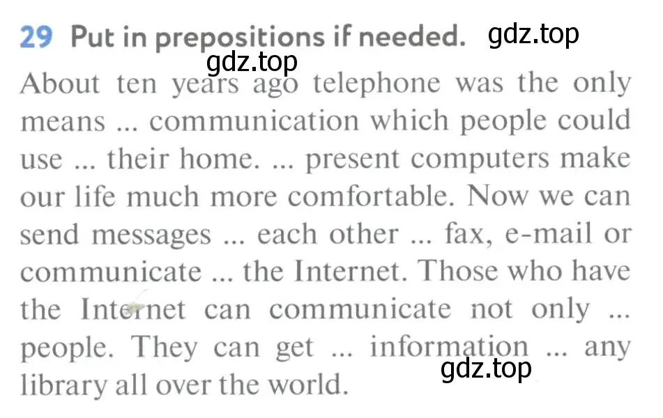 Условие номер 29 (страница 30) гдз по английскому языку 7 класс Биболетова, Трубанева, учебник