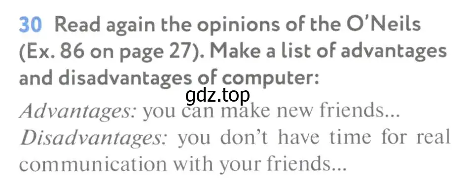 Условие номер 30 (страница 30) гдз по английскому языку 7 класс Биболетова, Трубанева, учебник