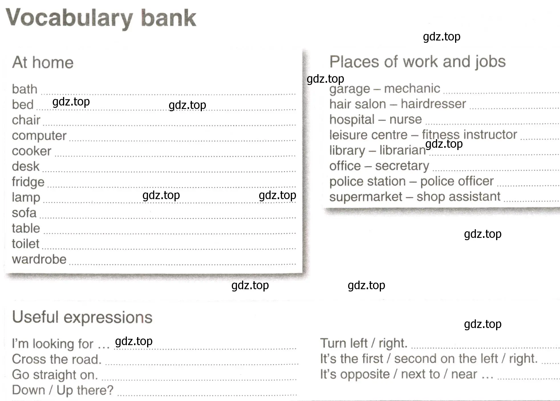 Условие  Vocabulary bank (страница 118) гдз по английскому языку 7 класс Комарова, Ларионова, рабочая тетрадь