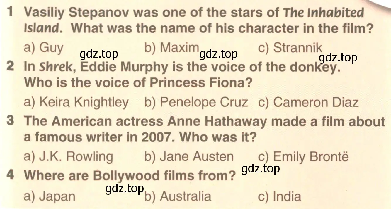 Условие  Film quiz (страница 49) гдз по английскому языку 7 класс Комарова, Ларионова, учебник