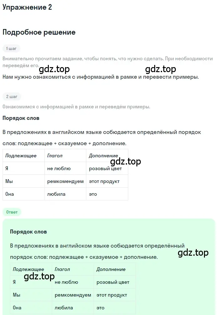 Решение номер 2 (страница 80) гдз по английскому языку 7 класс Комарова, Ларионова, учебник