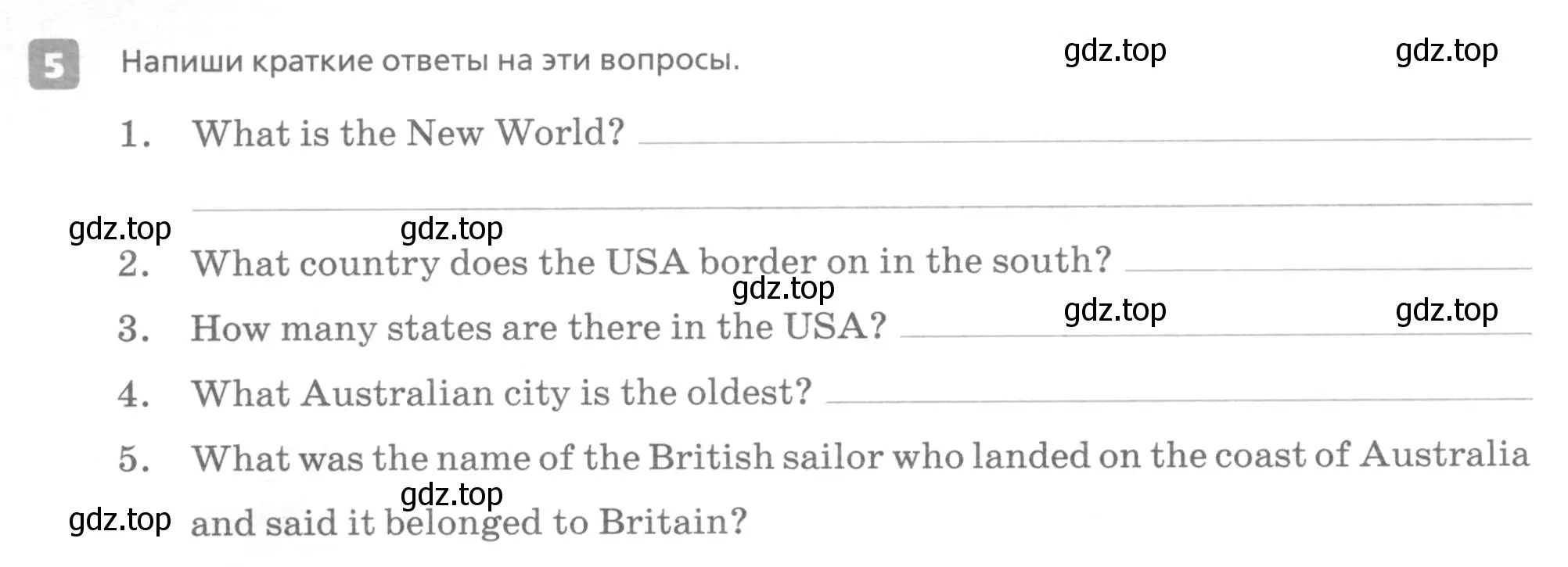 Условие номер 5 (страница 34) гдз по английскому языку 7 класс Афанасьева, Михеева, контрольные работы