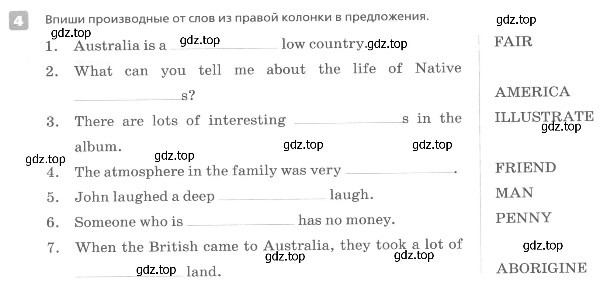 Условие номер 4 (страница 24) гдз по английскому языку 7 класс Афанасьева, Михеева, контрольные работы