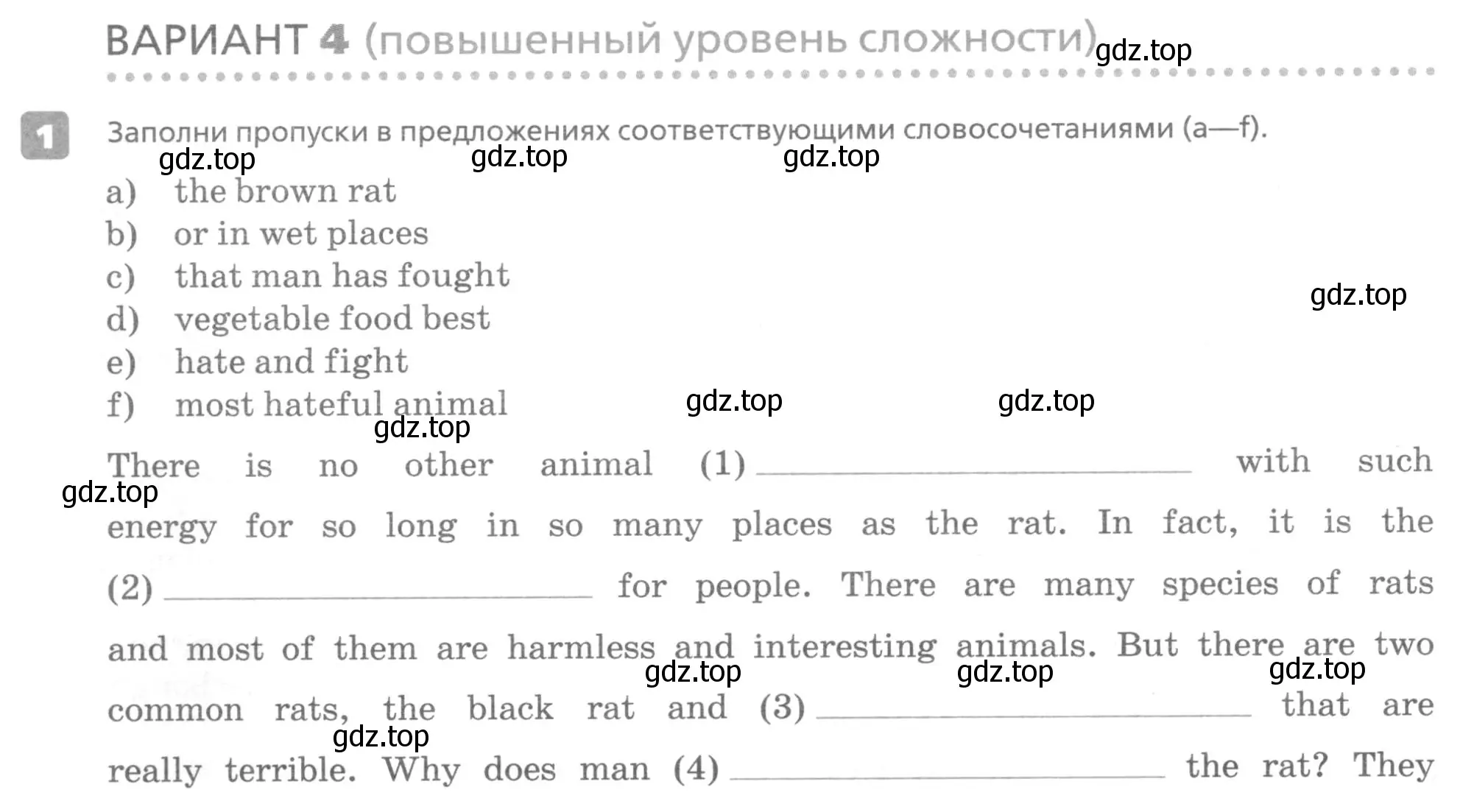 Условие номер 1 (страница 46) гдз по английскому языку 7 класс Афанасьева, Михеева, контрольные работы